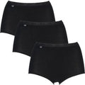 3 Pack Black Basic Maxi Briefs Ladies 22 Ladies - Sloggi
