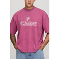 Oversized Boxy Nyc Marathon Leisure Washed T-Shirt, Rojo