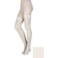 1 Pair Satin Stockings 15 Denier 100% Nylon Ladies One Size - Elle