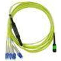 Kompatibles Alcatel-Nokia 3HE13897AA-1 BlueOptics LWL Breakout Patchkabel, MPO/APC, 4xDuplex LC/UPC, 1 Meter, Singlemode E9/125µm, G.657.A1, Markenfaser, 3.0mm LSZH gelb, 8 Kerne und MPO Stecker ohne Pins, inkl. Messprotokoll (3HE13897AA-1-BO)