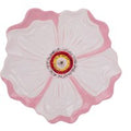 Piattino fiore rosa 20 cm terracotta Florafruit