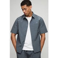 Oversized Technical Ripstop Shirt, Gris