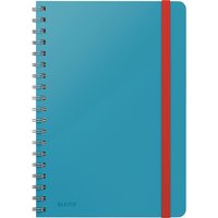 Notitieboek Leitz Cosy B5 160blz 100gr spiraal lijn blauw