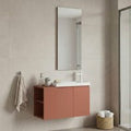 Perla Wooden Bathroom Furniture Set in Matte Cinnamon