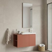 Perla Wooden Bathroom Furniture Set in Matte Cinnamon