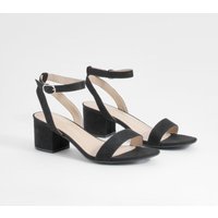 Tacones De Holgura Ancha Minimalistas Bajos Gruesos, Negro