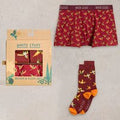 White Stuff Organic Boxers & Socks Gift Set - Birds