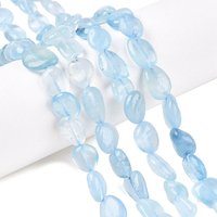 Natural Aquamarine Beads Strands, Nuggets, 8-15x7-12x4-12mm, Hole: 1mm, about 30-45pcs/strand, 15.7 inch