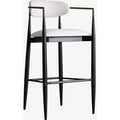 Araco Eclipse Barstool White Cotton/Linen