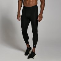 Męskie legginsy bazowe o długości ¾ z kolekcji Training MP – czarne - XXL