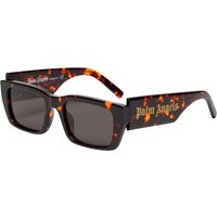 PALM ANGELS Unisex PERI006 Palm 6407 Dark havana dark grey Occhiali da sole outlet Acetato Havana Grigio Squadrata Normale