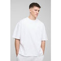 Camiseta Tall Básica Oversize Recta, Blanco