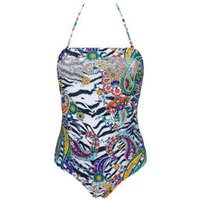 ACQUADICOCCO maillot de bain 1 pièce bustier sans armatures Paisley Zebra