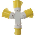 Faithfull 3 Way 110v Socket Splitter 110v