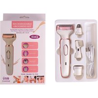 4-in-1 Waterproof Electric Lady Shaver & Epilator - Wet & Dry, Pain-Free for Face & Body | Wowcher