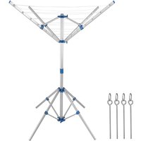 Aluminium Wäschespinne 104x160cm 16m Gesamtleine