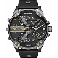 Diesel DZ7348 Mr. Daddy 2.0 Black Dial Black Leather Men's Watch