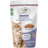 Felichef Sterilised Fette di Pollo Bio per Gatti - 85 g, Singola