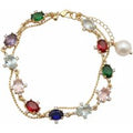 Two-layer multi-colour Cristal Bracelet