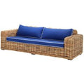 Casa Padrino Designer Rattan Sofa 230 x 88 x H. 69 cm - Luxus Wohnzimmer MÃ¶bel