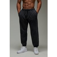 Pantalón Deportivo Man Active Oversize Con Lavado A La Piedra, Negro