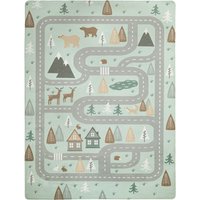 Tappeto lavabile per bambini Chiko turchese 80x150 cm