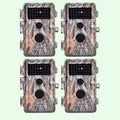Pack x4 Caméras Animaux Nocturne Vision 64MP HD1296P,Détection de Mouvement PIR de 70° Étanche IP66 et Fonction Time Lapse |A252 Gris