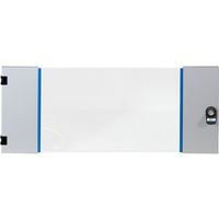 Fronttür für Wandverteiler 9HE, Glas -- RAL7035