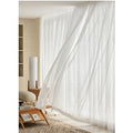 Gauzy Snowflake White Sheer Curtains