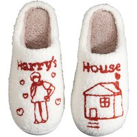Unisex Black Pop-Star  Fuzzy Comfy Summer Slippers - Lightweight, Breathable, Iconic Design, Unisex Fit | Wowcher