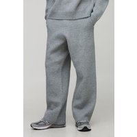 Man Relaxed Wool Knitted Jogger, Gris