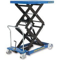 Manual Mobile Double Scissor Lift Table 800kg cap
