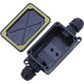 Junction Box Mini Outdoor Waterproof Ip66 Terminals One In Two Out Waterproof Plastic Corrosion Resistant Black Junction Boxes