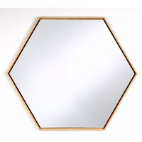Casa Padrino Luxus Spiegel mit natufarbenem Holzrahmen 52 x H. 45 cm - Wohnzimmer Wandspiegel