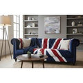Union Jack Chesterfield 3 Seater Luxury Velvet Fabric Sofa