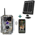 Bundle Wildkamera Wildtierkamer Jagdkamera Wlan 64MP 1296P 0,1s Auslöserzeit Nachtsicht Bewegungsmelder 110°PIR und Solarpanel-Kits 8000mAh 12V/9V/6V | W600