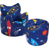 Kids Bean Bag Chair & Round Beanbag with Carry Handle