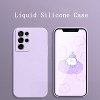 Square Liquid Silicone Case For Samsung Galaxy S22 Plus S21 Ultra S20 FE A52 A72 A71 A51 S10 Plus A42 A32 Slim Matte Sof