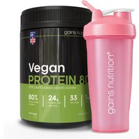 Vegan Protein 80 | 1KG Tub | + 600ml Shaker Pink