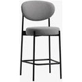 Araco Velour Barstool Grey Cotton/Linen