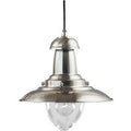 Searchlight 4301SS Large Fisherman Ceiling Pendant In Satin Silver