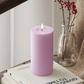 LED Blockljus Ø 7,5 x 15 cm Lavendel