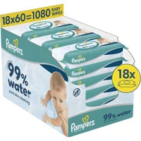 Pampers Billendoekjes 99% Water 18x60 = 1080 stuks