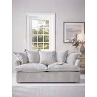 Umea Two Seater Sofa - Airforce Blue Wide Cotton Stripe