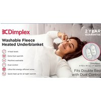 Dimplex Double Washable Fleece Heated Underblanket with Dual Control