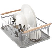Suszarka do naczyń z ociekaczem 44 cm, szara
