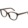 SAINT LAURENT Kvinde SAINT LAURENT SL M112 007 Optiske stel Acetat Brun Transparent Rund