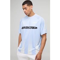 Oversized Ombre Raglan Sports Top, Azul