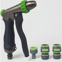 Pistola a spruzzo acqua giardino in Metallo + raccordi