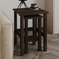 Gina Wooden Nesting Side Tables in Walnut